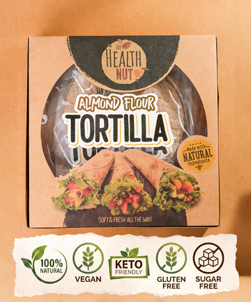 Almond Tortilla Wraps - Gluten Free & Keto Friendly - 6 Tortillas