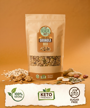 Peanut Butter Granola Mix - Crunchy Breakfast Blend - 250g