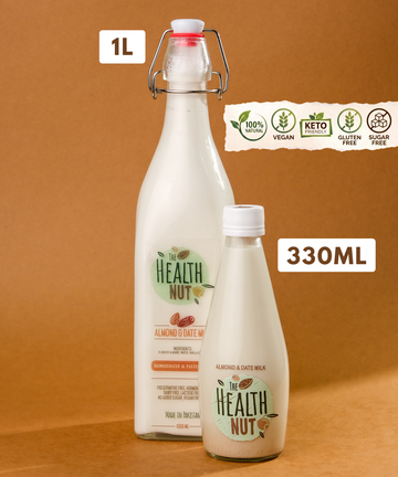 Almond & Date Milk - Naturally Sweetened & Dairy Free - 1L / 330ml